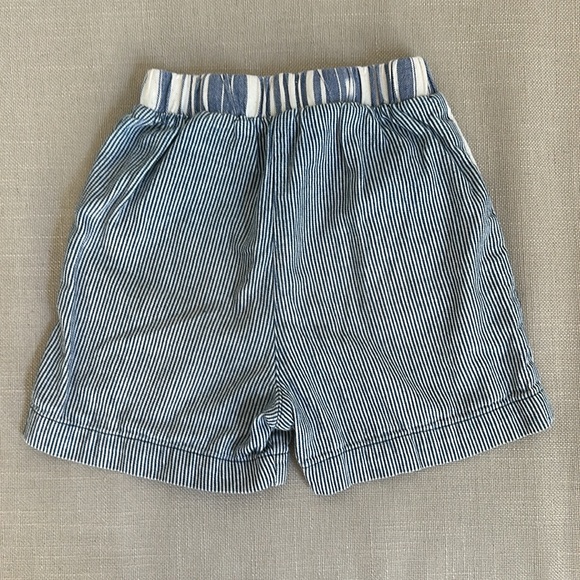 Nico Nico Andy cotton short with Ikat & railroad stripe pattern - Picture 2 of 9